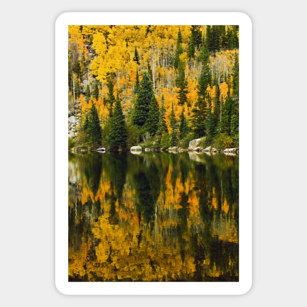 Autumn Reflections at Bear Lake Sticker by briankphoto